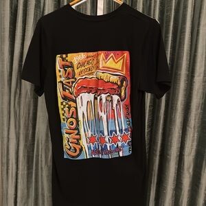 Gino’s East Deep Dish Chicago Style Black T-Shirt Size Medium EUC